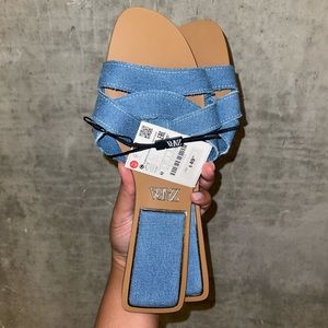 🏷️🔖 NWT ZARA Denim Slides